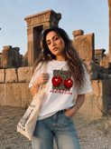 تی شرت زنانه مدل cherry🍒بسیار قشنگ