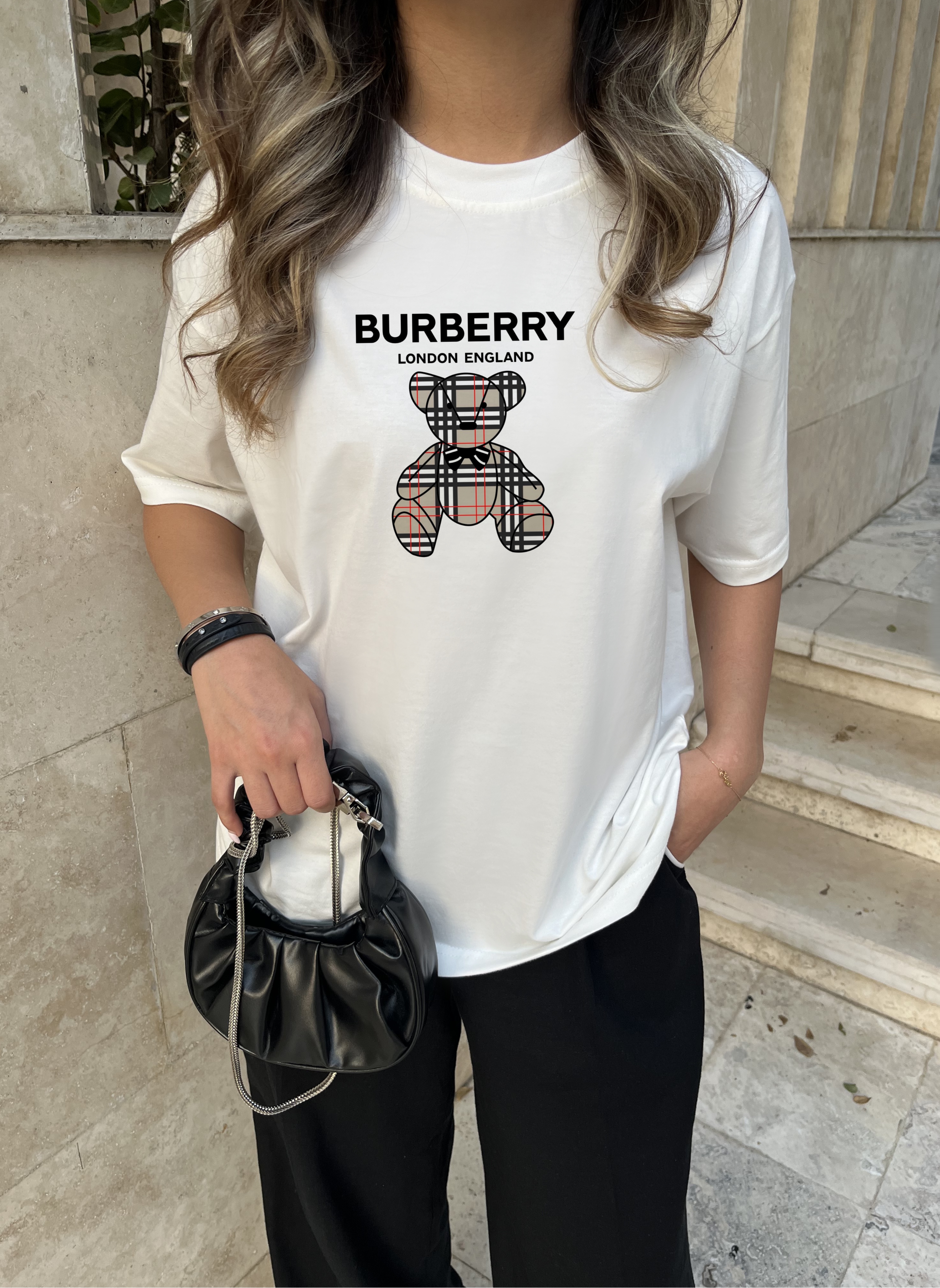 تی شرت زنانه مدل Burberry